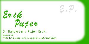 erik pujer business card